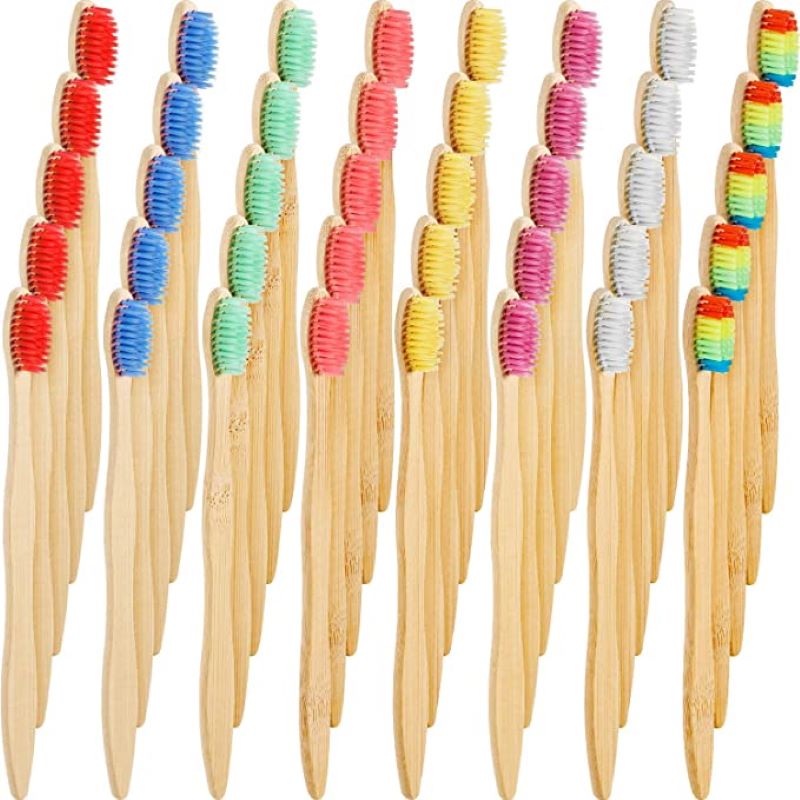 50/100PCS Colorful Natural Bam - Teeth Whitening Logo review and price
