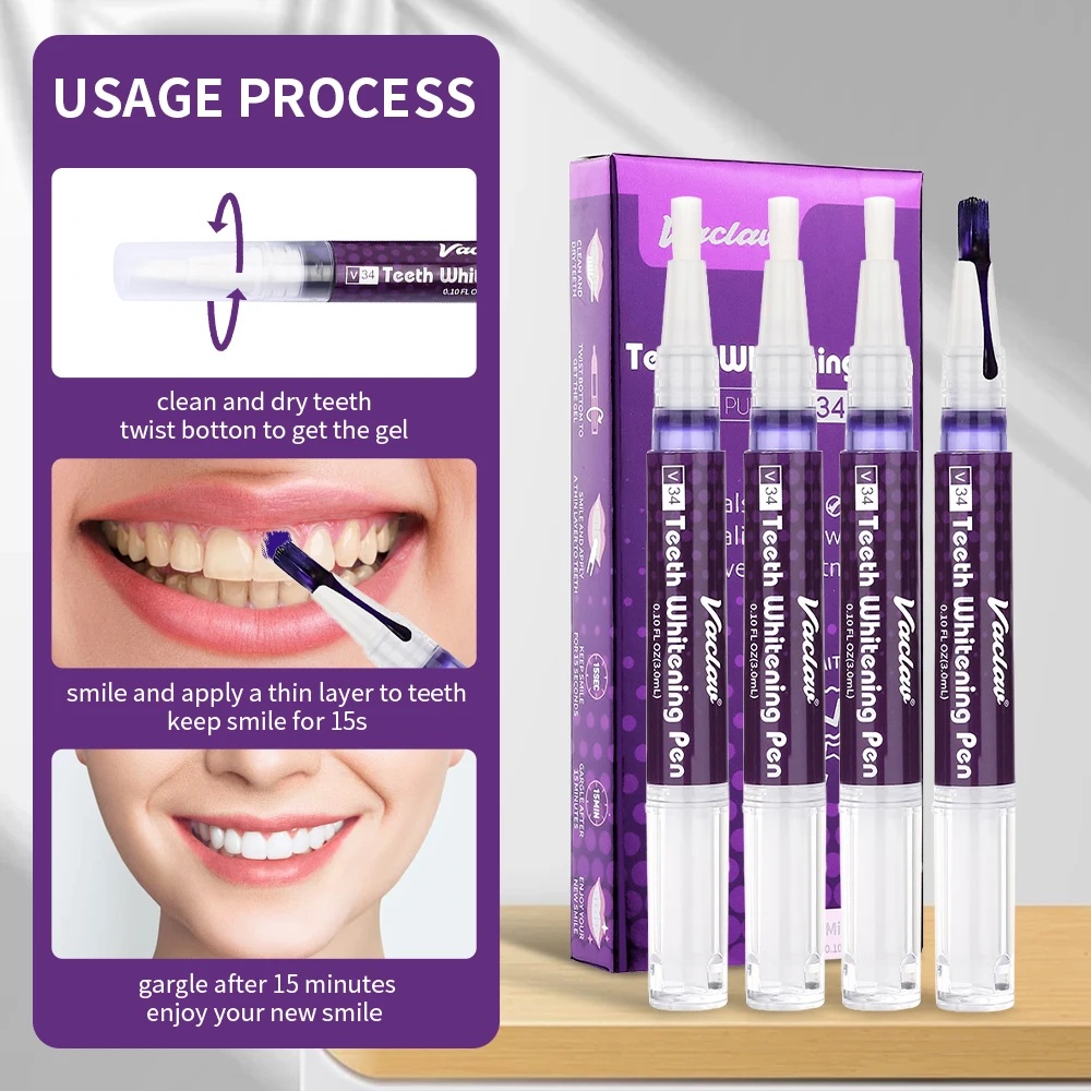 Vaclav V34 Purple teeth whiten - Teeth Whitening Gel review and price